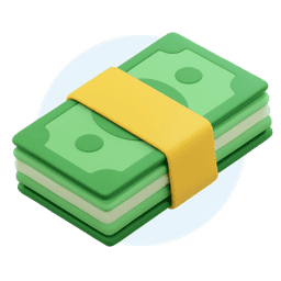 Illustration of a wrapped stack of dollar bills
