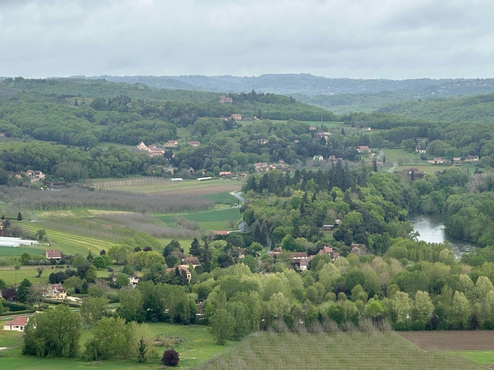 Fields and trees in the French countryside