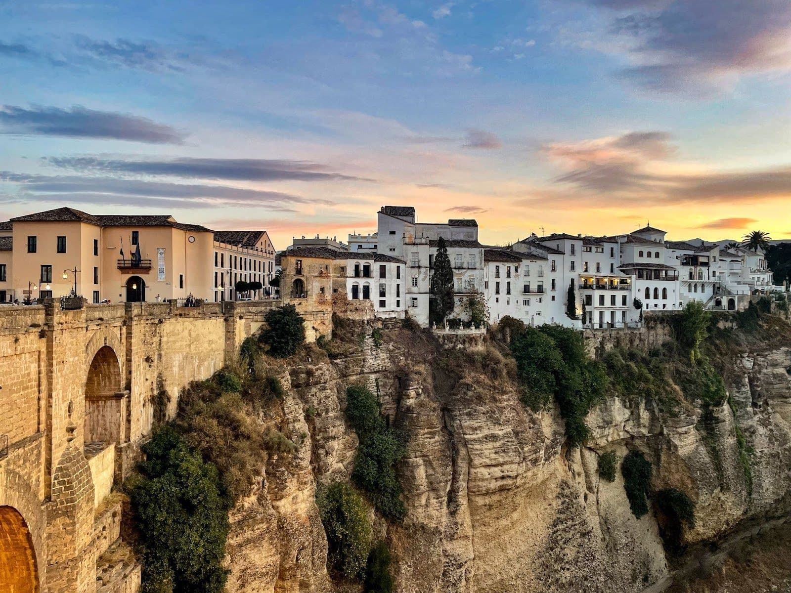 Clifftop buildings in Ronda, Spain
