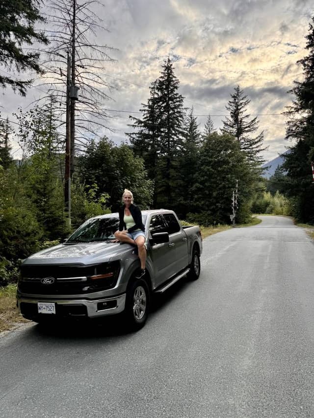 Photo by Nora T. about renting a Ford F-150 at Vancouver Airport (8/21/25)