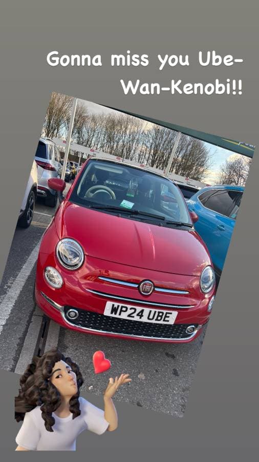 Photo by Tracey A. about renting a Fiat 500 in the United Kingdom (3/7/25)