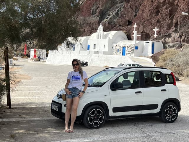 Photo by Cristiano S. about renting a Fiat Panda in Santorini (11/12/23)