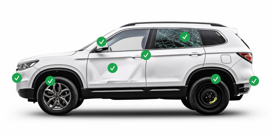 Véhicule endommagé - Exemple de sinistre couvert